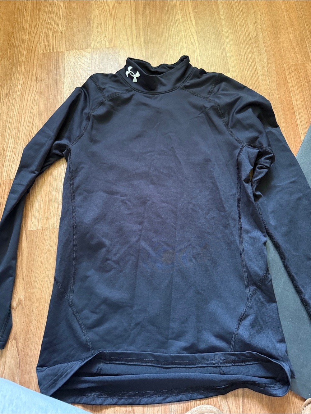 Under Armour Kids Black Long Sleeve Mock Neck Performance Top